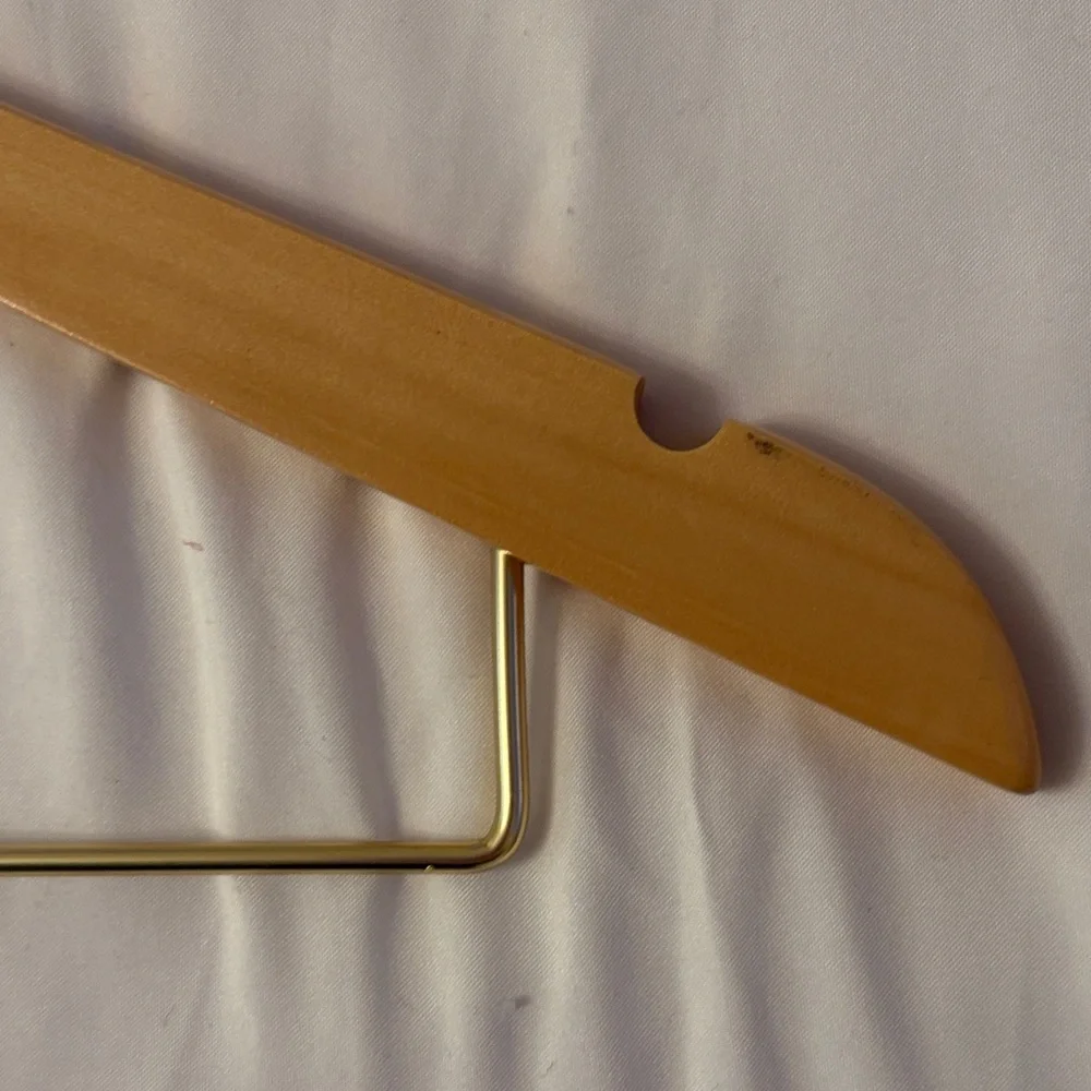 “Bride” Custom Gold Wire & Wood Wedding Dress Hanger